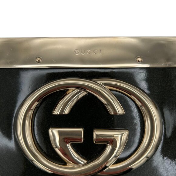 Vintage GUCCI Britt Clutch - Patent Leather - Pre-Loved - Dust Bag - (L) 9in - Picture 13 of 13